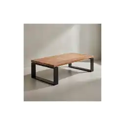 Netto Marken-Discount KADIMA DESIGN Industrial Couchtisch, Holz und Metall, 115x60 cm, Einzigartige Holzmaserung Angebot
