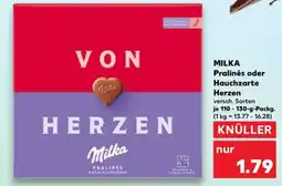 Kaufland MILKA Pralinés oder Hauchzarte Herzen Angebot