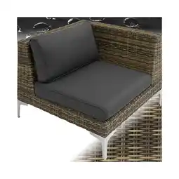 Netto Marken-Discount tectake Modulares Aluminium Rattanset, linkes Eckelement, hochwertiges Geflecht, 89 x 89 x 72 cm Angebot