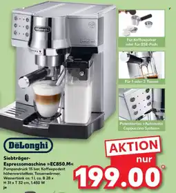 Kaufland DeLonghi Siebträger- Espressomaschine >>EC850.M<< Angebot