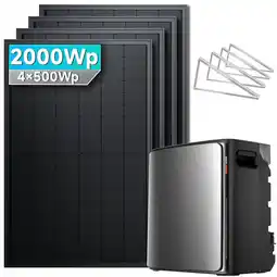 Netto Marken-Discount Solarmars Balkonkraftwerk 3,84kWh Set STREAM Ultra X 2000W Solarpanel - Mit Flachdachhalterung Angebot