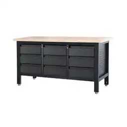 Netto Marken-Discount Feistos Werbank Heros 4 mit Schubladen schwarz 60x169x86cm Angebot