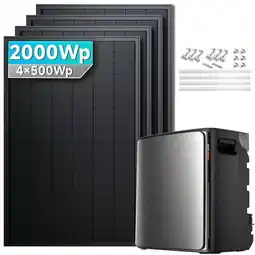 Netto Marken-Discount Solarmars Balkonkraftwerk 3,84kWh Set STREAM Ultra X 2000W Solarpanel - Mit Ziegeldach halterung Angebot