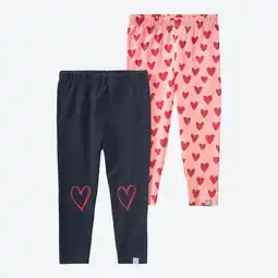 NKD Baby-Mädchen-Leggings mit Herzmotiv, 2er-Pack Angebot