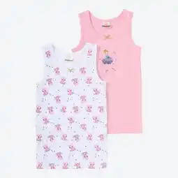 NKD Kinder-Mädchen-Unterhemd mit hohem Baumwollanteil, 2er-Pack Angebot