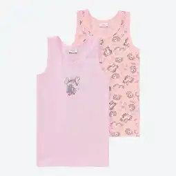 NKD Kinder-Mädchen-Unterhemd mit Druck, 2er-Pack Angebot