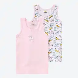 NKD Kinder-Mädchen-Unterhemd mit Katzen-Aufdruck, 2er-Pack Angebot