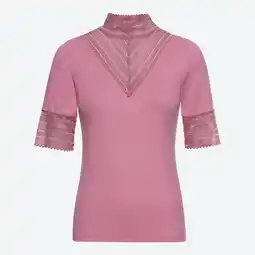 NKD Damen-T-Shirt mit Spitze am Ausschnitt Angebot