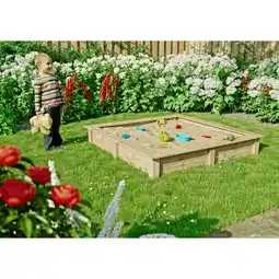 toom Baumarkt Kiehn-Holz Sandkasten Douglasie naturfarben 150 x 24 x 150 cm Angebot