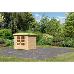 toom Baumarkt Karibu Gartenhaus 'Raskola 2' Fichtenholz naturbelassen 211 x 213 x 217 cm Angebot