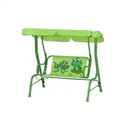 toom Baumarkt Siena Garden Hollywoodschaukel für Kinder 'Froggy' grün 75 x 115 x 118 cm Angebot
