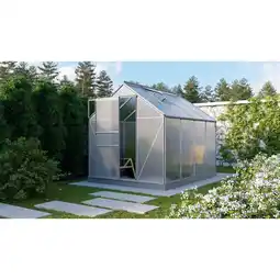toom Baumarkt Vitavia Gewächshaus 'Planet 5000' 192,2 x 254,4 cm mit 6 mm Hohlkammerplatten aluminiumfarben Angebot