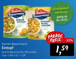 KONSUM Sonnen Bassermann Eintopf Angebot