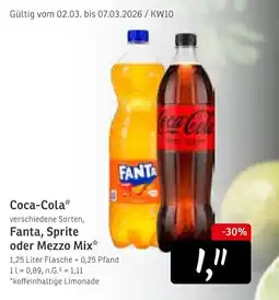 KONSUM Coca-Cola, Fanta, Sprite oder Mezzo Mix Angebot
