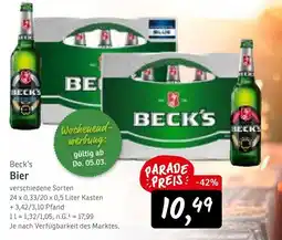 KONSUM Beck's Bier Angebot