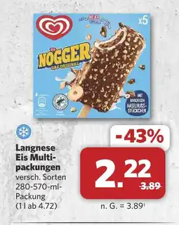 Combi Langnese eis multipackungen Angebot