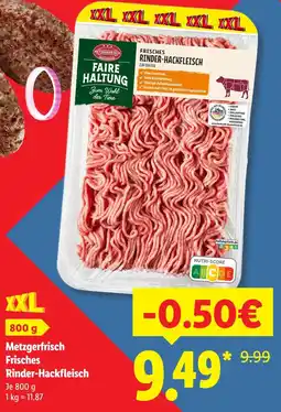 Lidl Metzgerfrisch frisches rinder-hackfleisch Angebot