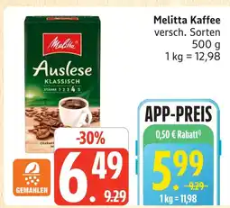Marktkauf Melitta kaffee auslese klassisch Angebot