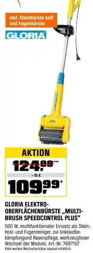 OBI Gloria elektro-oberflächenbürste multibrush speedcontrol plus Angebot