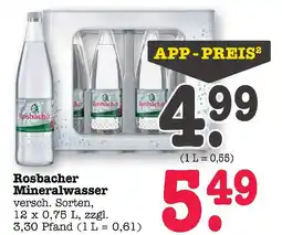 E-Center Rosbacher mineralwasser Angebot