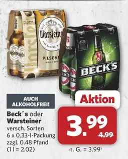 Combi Beck ́s oder warsteiner Angebot