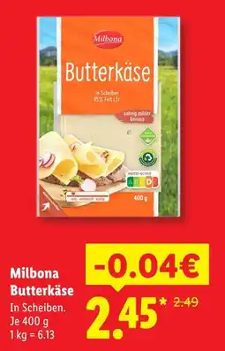 Lidl Milbona butterkäse Angebot