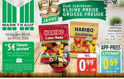 Marktkauf Haribo lakritz oder fruchtgummi Angebot