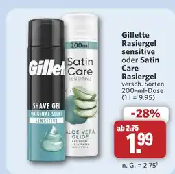 Combi Gillette rasiergel sensitive Angebot