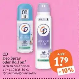 tegut Cd deo spray Angebot
