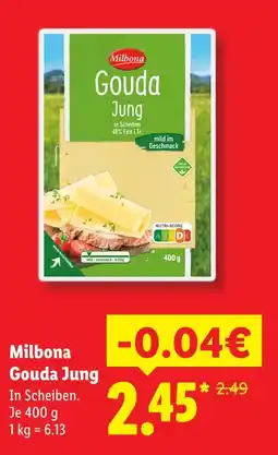 Lidl Milbona gouda jung Angebot