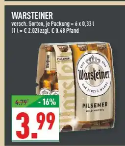 Marktkauf Warsteiner pilsener mild-hopfig Angebot