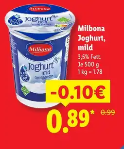 Lidl Milbona joghurt mild Angebot