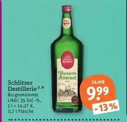 tegut Schlitzer destillerie burgenkümmel likör Angebot