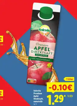 Lidl Solevita premium apfel direktsaft, naturtrüb Angebot