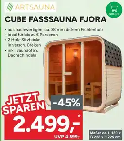 Marktkauf Artsauna cube fasssauna fjora Angebot