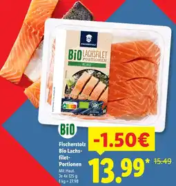 Lidl Fischerstolz bio lachsfilet-portionen Angebot