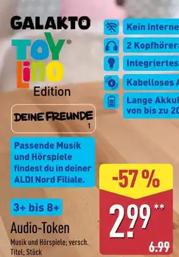 Aldi Nord Galakto toylino edition audio-token Angebot