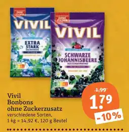 tegut Vivil extra stark bonbons ohne zuckerzusatz Angebot