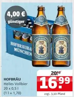 Getränke Quelle Hofbräu helles vollbier Angebot