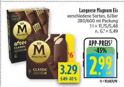 diska Langnese magnum eis classic Angebot