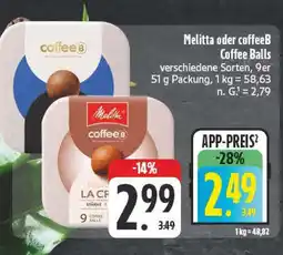 E-Center Melitta coffee balls Angebot