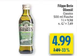 diska Filippo berio olivenöl classico Angebot