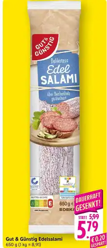 Edeka Gut & günstig delikatess edelsalami Angebot