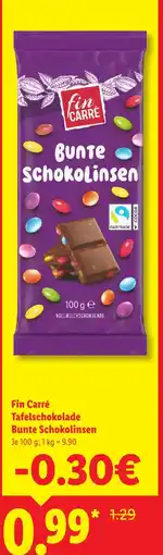 Lidl Fin carré tafelschokolade bunte schokolinsen Angebot
