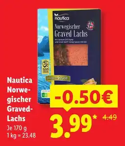 Lidl Nautica norwegischer graved lachs Angebot