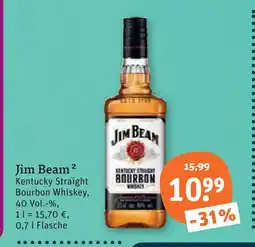 tegut Jim beam kentucky straight bourbon whiskey Angebot