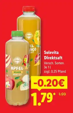 Lidl Solevita direktsaft Angebot