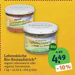 tegut Lebensküche bio-brotaufstrich vegane lebenswurst Angebot