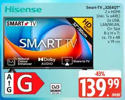 Marktkauf Hisense smart-tv 32e4qt Angebot