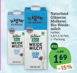 tegut Gläserne molkerei bio-weidemilch 3,8 % fett Angebot